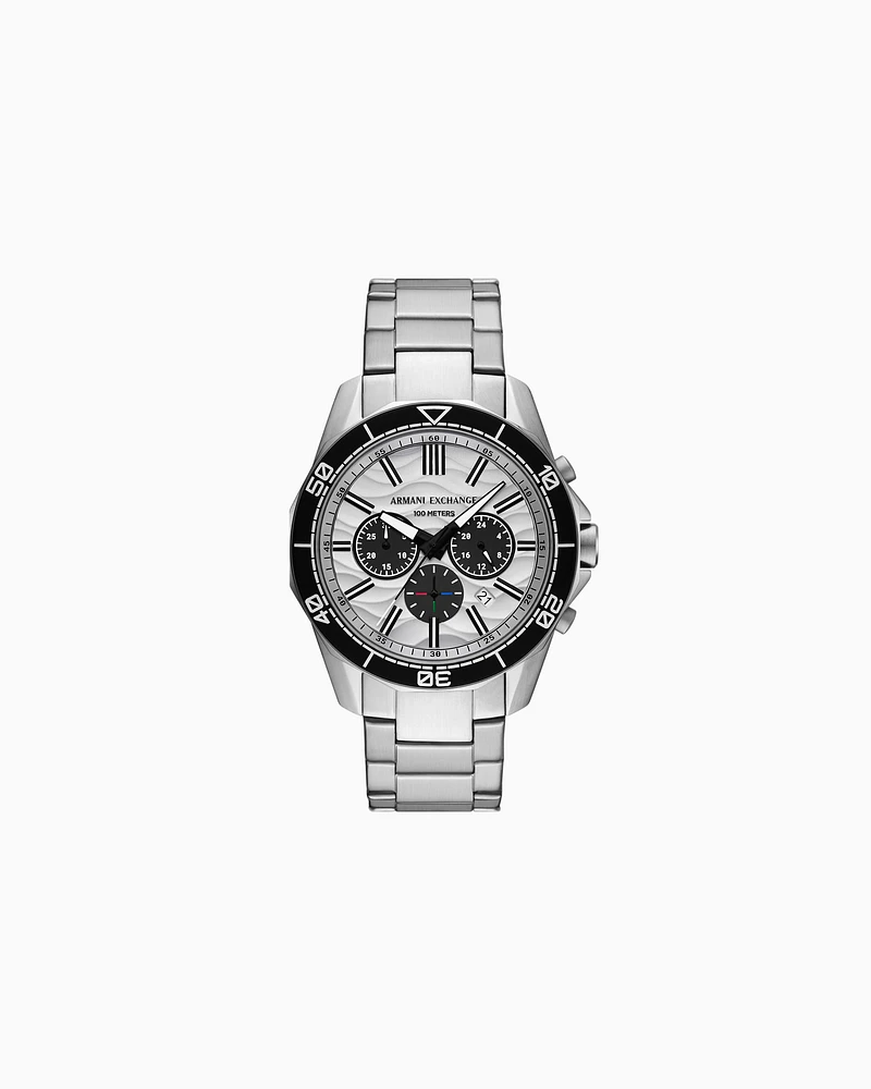 Armani Exchange - Chronograph Stainless Steel Watch, Man, Multicoloured, Size: TU