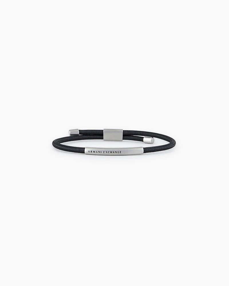 Armani Exchange - Steel and eco-leather bracelet, Man, Multicoloured, Size: TU