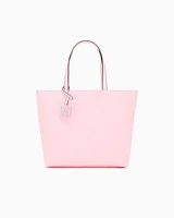 Armani Exchange - Shopper bag with allover logo, Woman, Pink, Size: TU