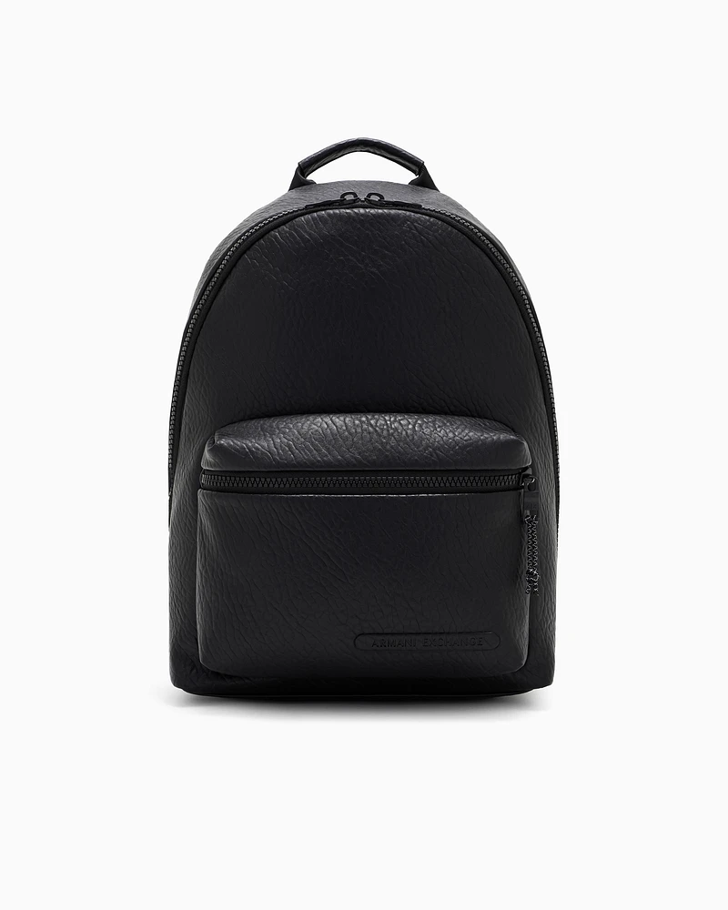 Armani Exchange - Backpack in garnet effect material, Man, Black, Size: TU
