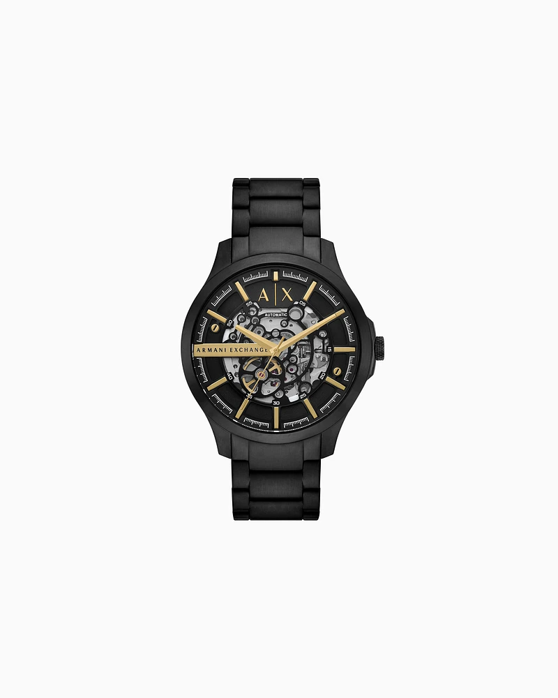 Armani Exchange - Automatic Black Stainless Steel Watch, Man, Multicoloured, Size: TU
