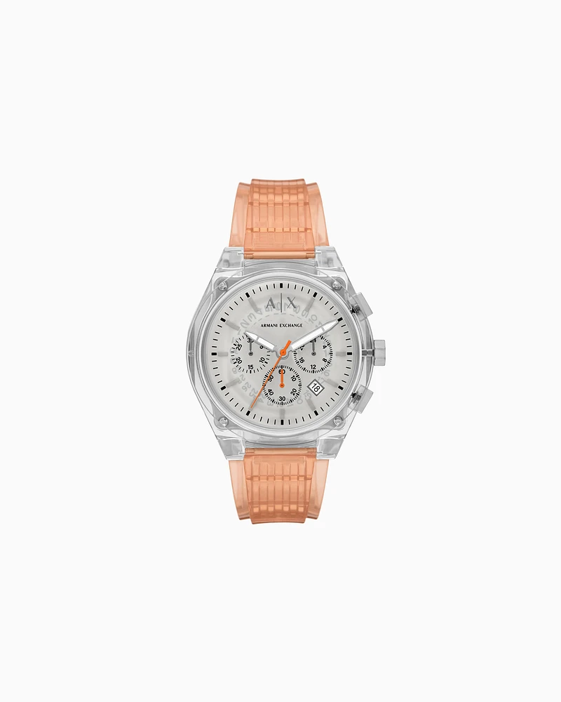 Armani Exchange - Chronograph Orange Watch, Man, Multicoloured, Size: TU