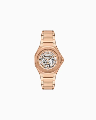 Armani Exchange - Automatic Rose Gold-Tone Stainless Steel Watch, Woman, Multicoloured, Size: TU