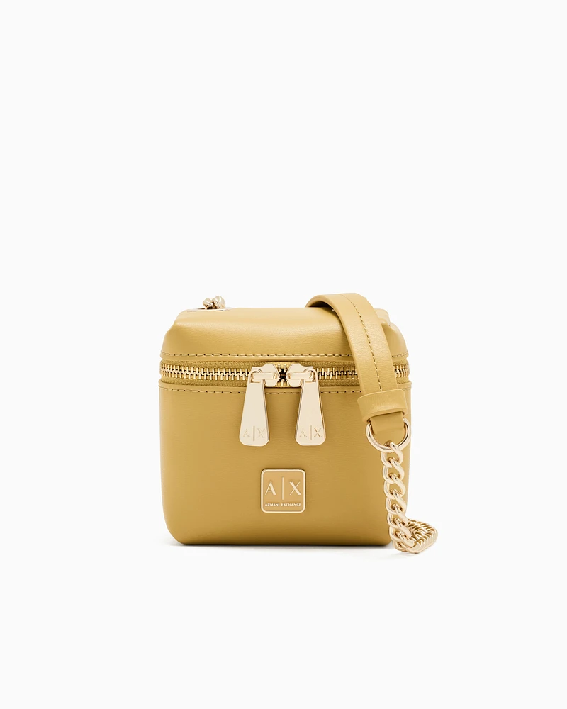 Armani Exchange - Mini shoulder bag with logo, Woman, Yellow, Size: TU