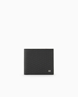 Armani Exchange - Leather book wallet, Man, Black, Size: TU