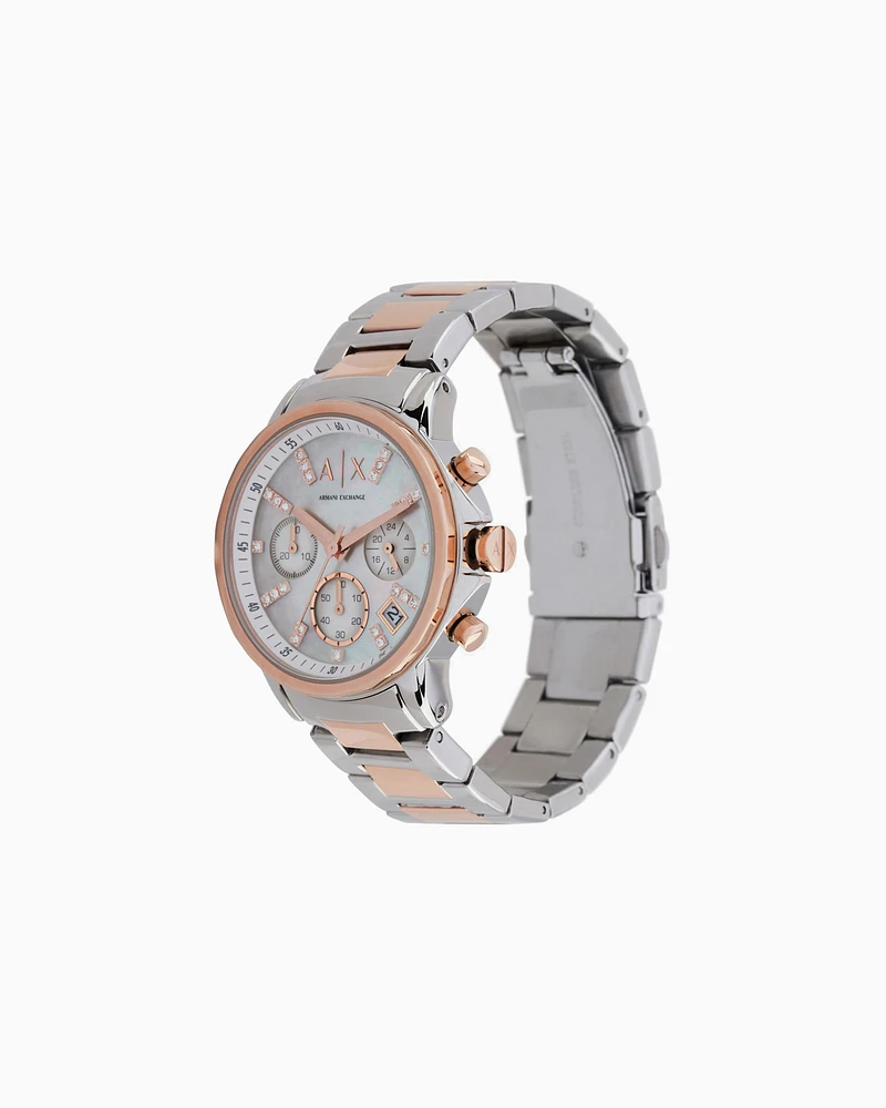 Armani Exchange - Watch with mother-of-pearl dial, Woman, Multicoloured, Size: TU