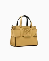 Armani Exchange - Medium tote bag with double handles and shoulder strap, Woman, Yellow, Size: TU