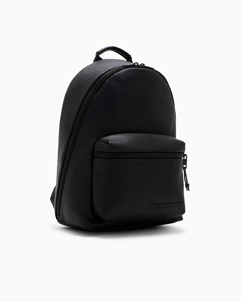 Armani Exchange - Backpack in garnet effect material, Man, Black, Size: TU