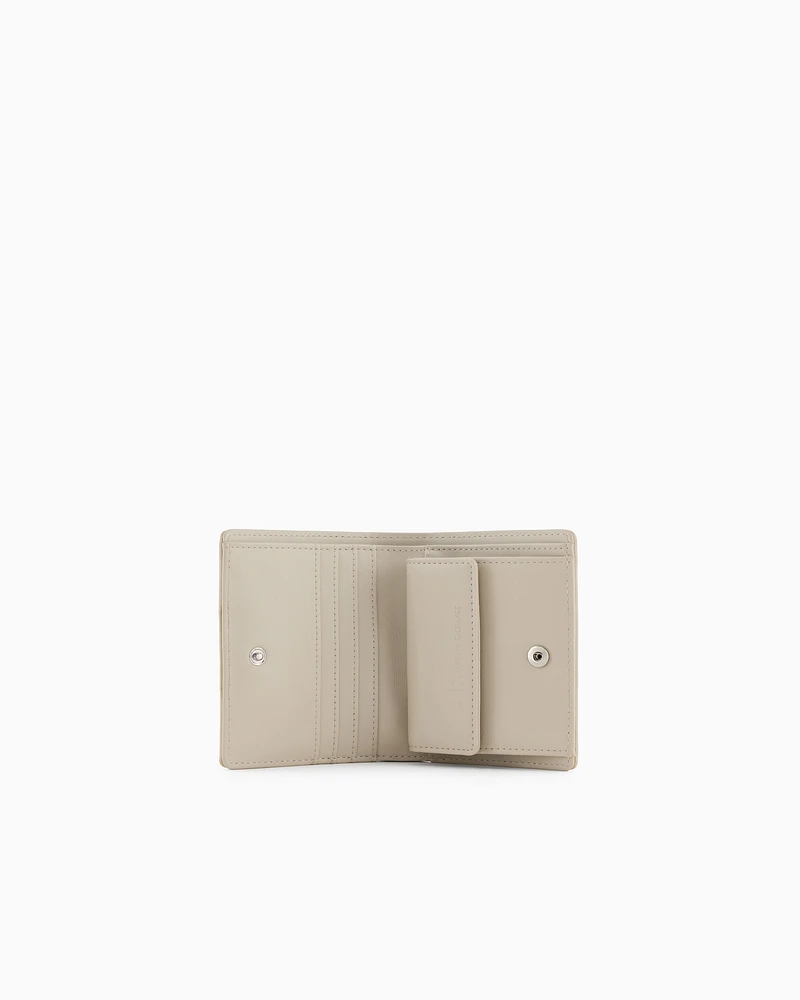 Armani Exchange - Small wallet with ASV logo, Woman, Beige, Size: TU