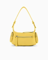 Armani Exchange - Large shoulder bag with side pockets, Woman, Yellow, Size: TU