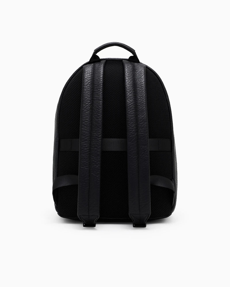 Armani Exchange - Backpack in garnet effect material, Man, Black, Size: TU