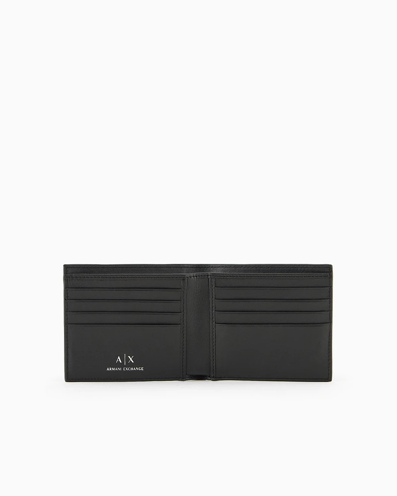 Armani Exchange - Leather book wallet, Man, Black, Size: TU