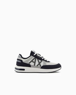 Armani Exchange - Sneakers with high sole and logo, Man, White, Size: