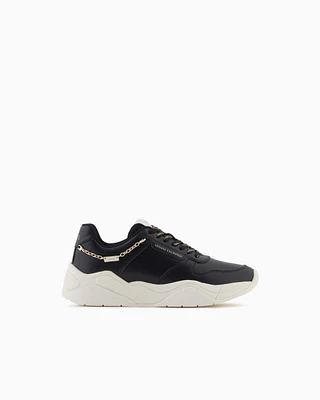 Armani Exchange - Sneakers, Woman, Black, Size: