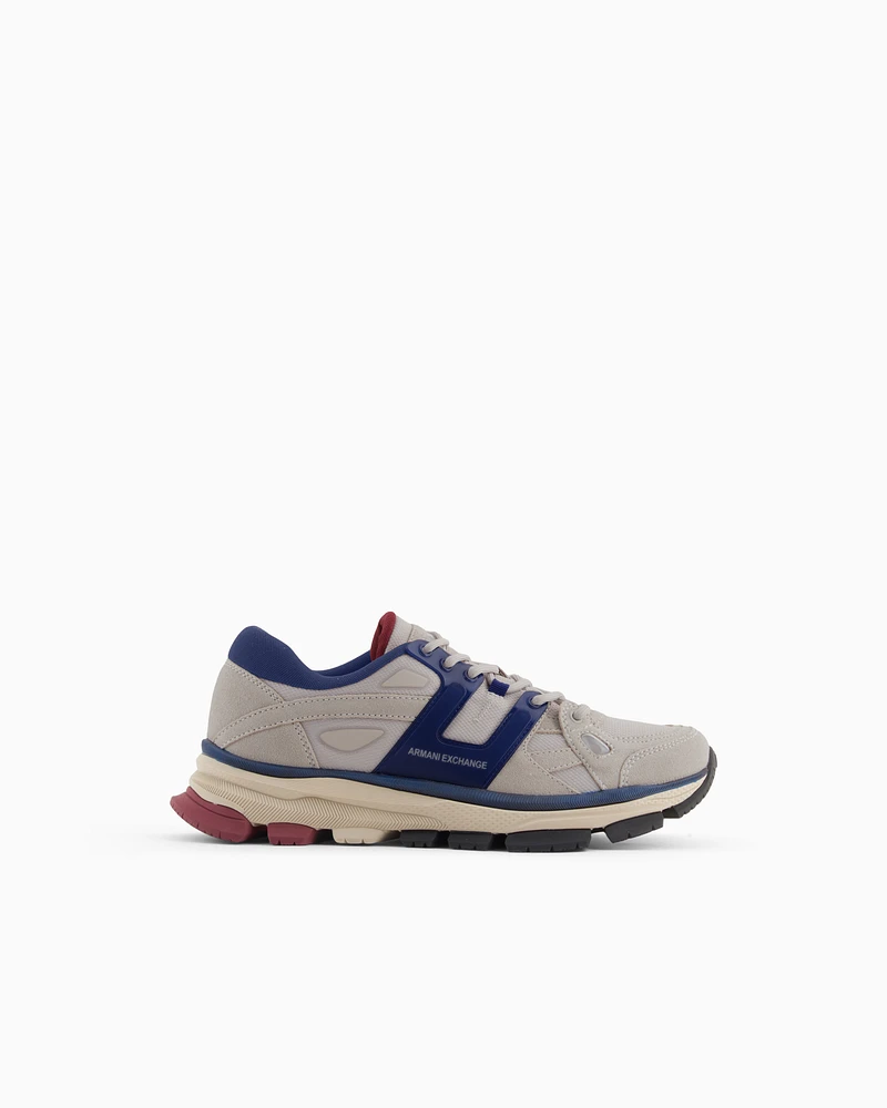 Armani Exchange - Sneakers with contrasting details, Man, White, Size: