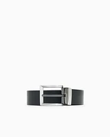 Armani Exchange -  Leather belt with logo, Man, Two-tone, Size: TU