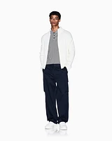 Armani Exchange - Full zip ribbed cardigan, Man, White, Size: