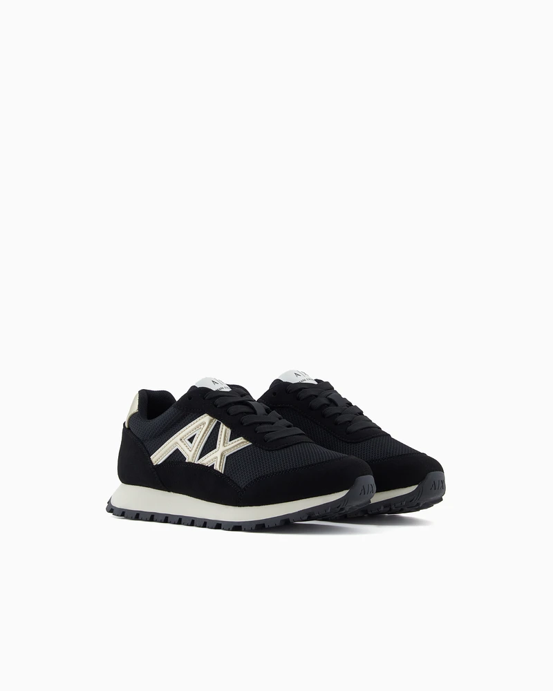 Armani Exchange - Sneakers, Woman, Black, Size: