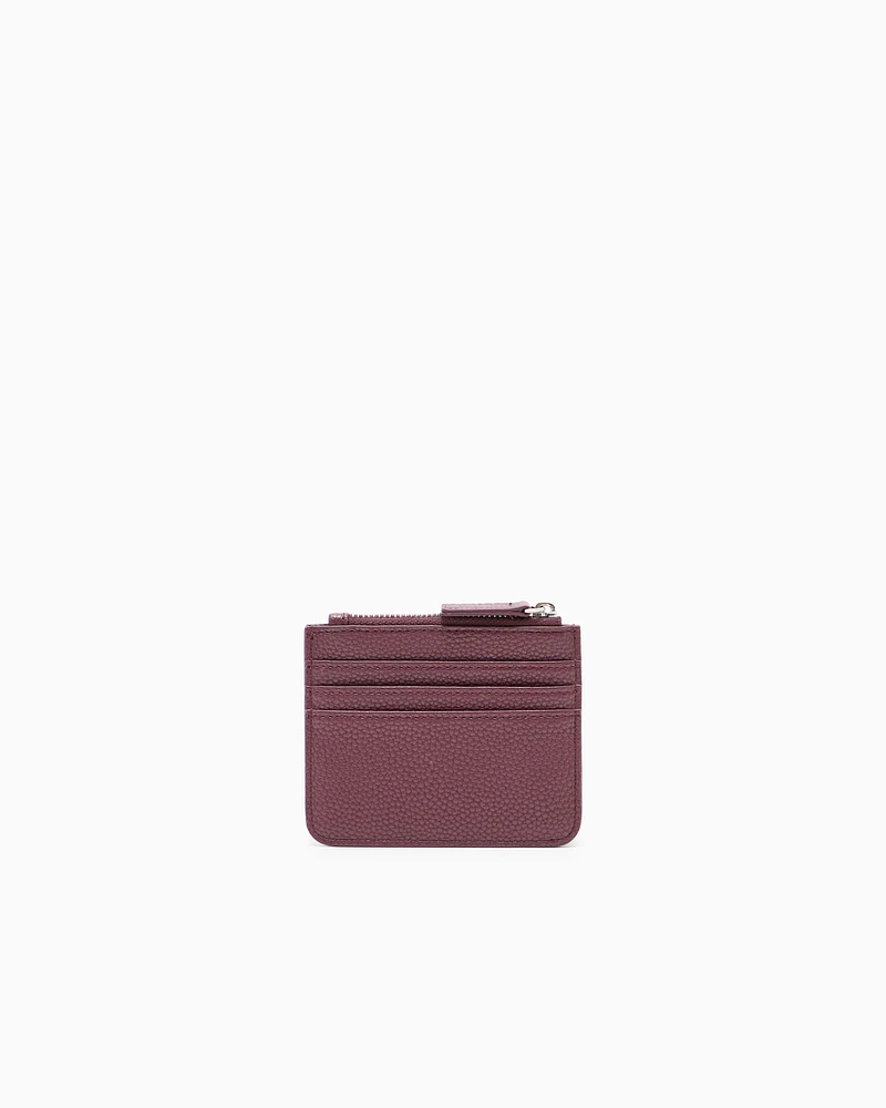 Armani Exchange - Card holder with zipped pocket, Woman, Burgundy, Size: TU