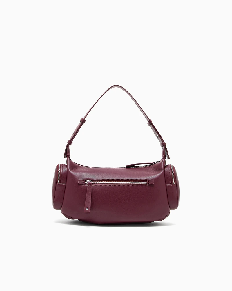 Armani Exchange - Large shoulder bag with side pockets, Woman, Burgundy, Size: TU