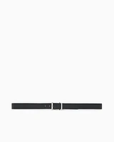 Armani Exchange -  Leather belt with logo, Man, Two-tone, Size: TU