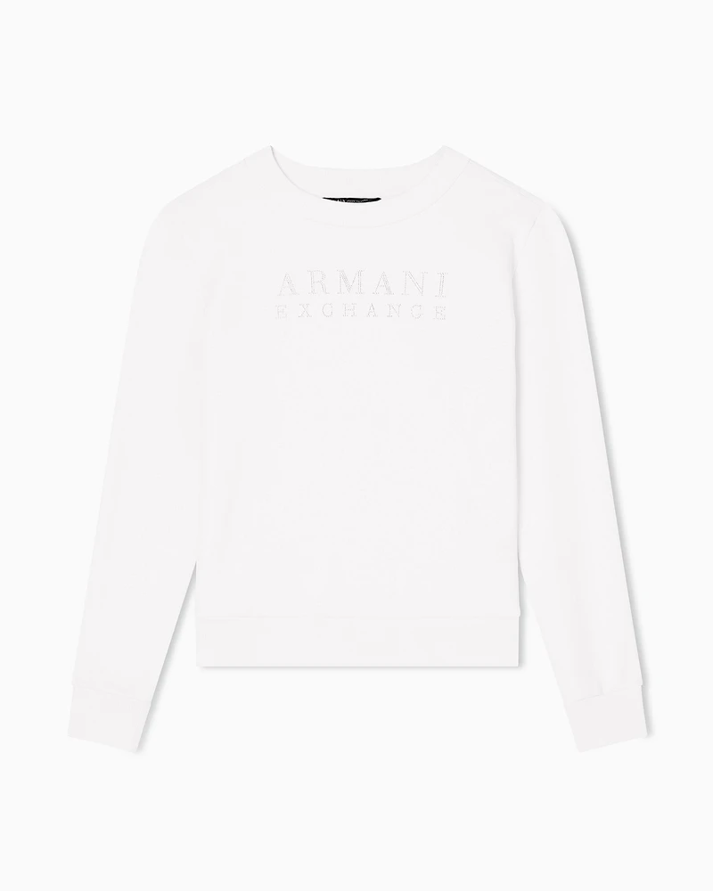 Armani Exchange - Sweatshirts without Hood, Woman, White, Size: