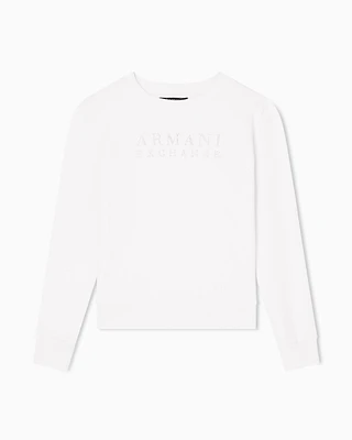 Armani Exchange - Sweatshirts without Hood, Woman, White, Size: