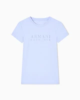 Armani Exchange - Slim Fit T-Shirts, Woman, Light Blue, Size: