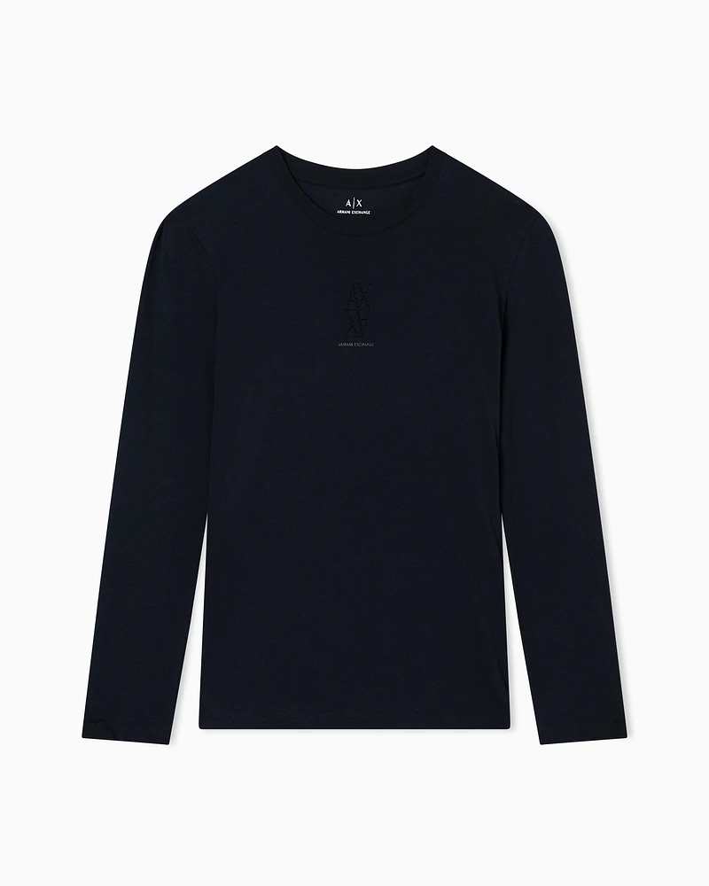 Armani Exchange - Long Sleeves T-Shirts, Woman, Black, Size: