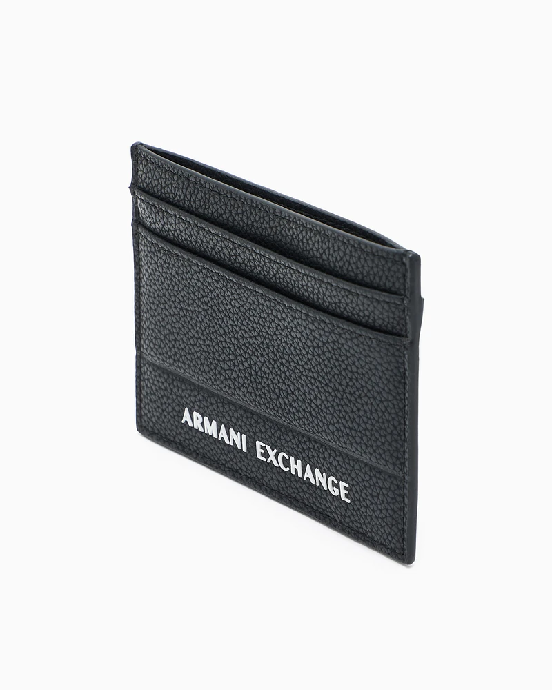 Armani Exchange - Card holder in garnet material, Man, Black, Size: TU