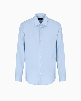 Emporio Armani - Icon shirt tropical Light wool canvas, Man, Blue, Size: