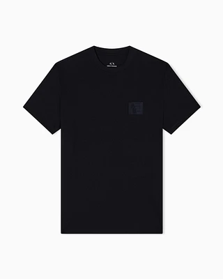 Armani Exchange - Regular fit T-shirt with patch, Man, Black, Size: