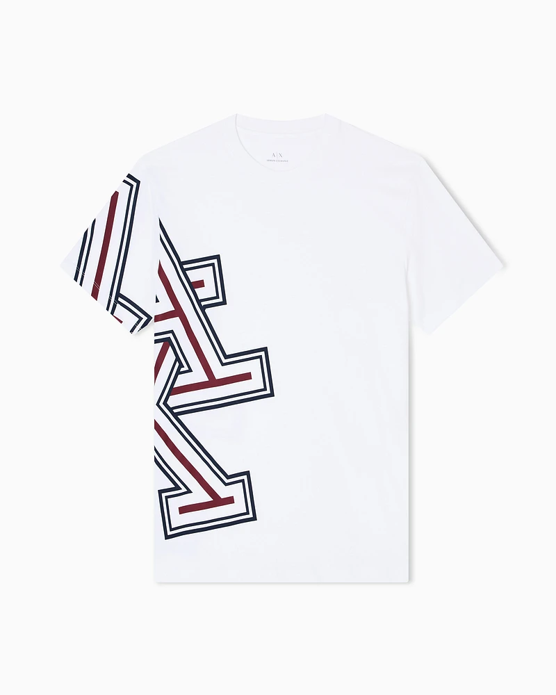 Armani Exchange - Regular fit T-shirt with side logo, Man, White, Size: