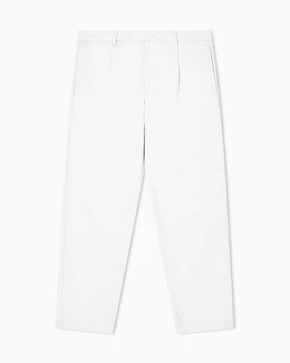 Armani Exchange - Cotton twill chinos, Man, White, Size: 33