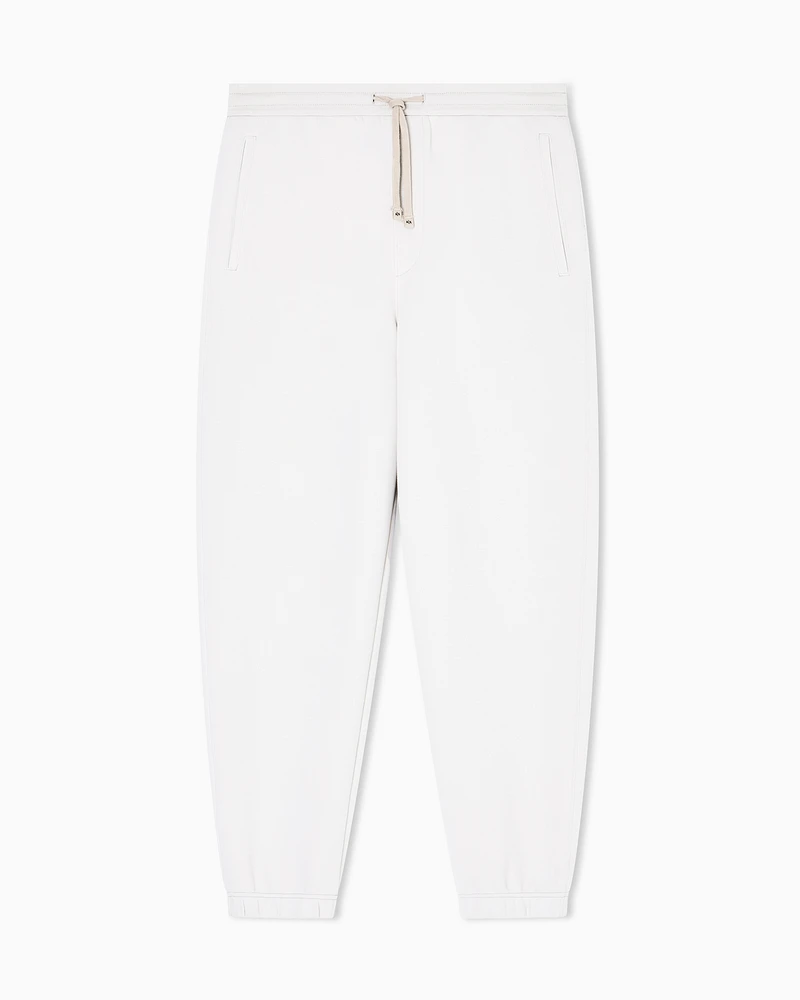 Armani Exchange - Cotton blend pique trousers, Man, White, Size: