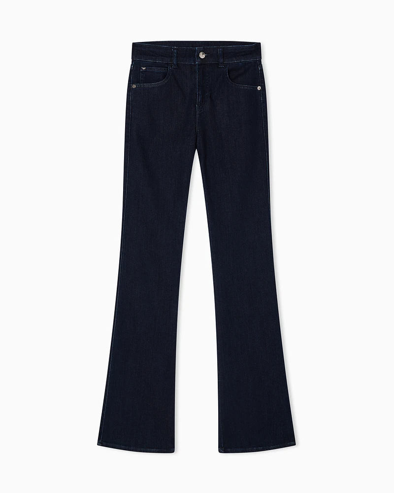 Emporio Armani - J47 slim-fit, viscose-blend denim jeans, Woman, Blue, Size: