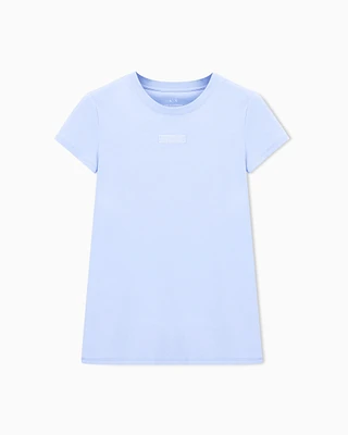 Armani Exchange - Slim Fit T-Shirts, Woman, Light Blue, Size: