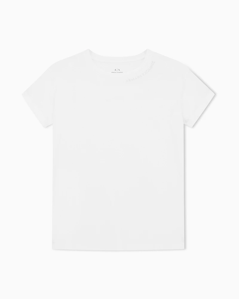 Armani Exchange - Relaxed Fit T-Shirts, Woman, White, Size: