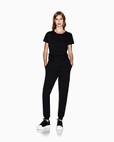 Armani Exchange - Boyfriend T-shirt with Icon logo, Woman, Black, Size:
