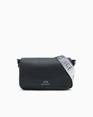 Armani Exchange - Allover logo shoulder bag, Woman, Black, Size: TU