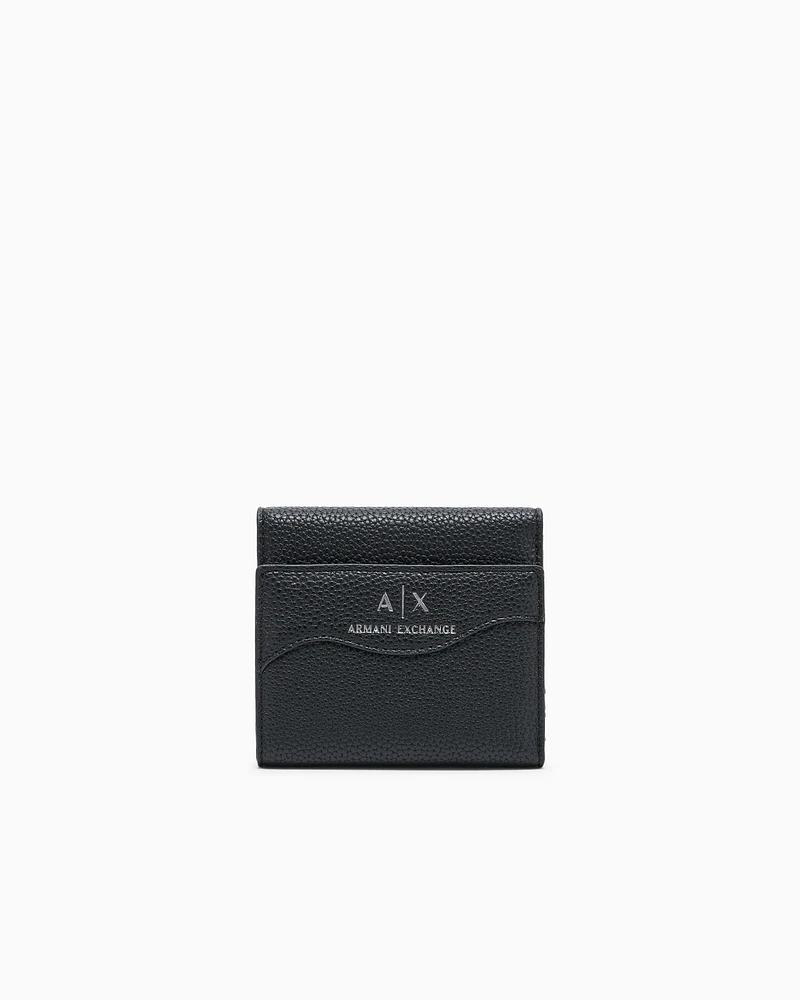 Armani Exchange - Mini wallet with shaped stitching, Woman, Black, Size: TU