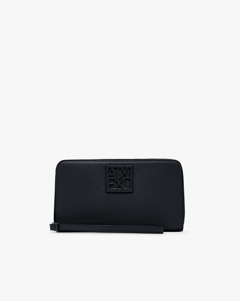 Armani Exchange - Horizontal wallet with logo, Woman, Black, Size: TU