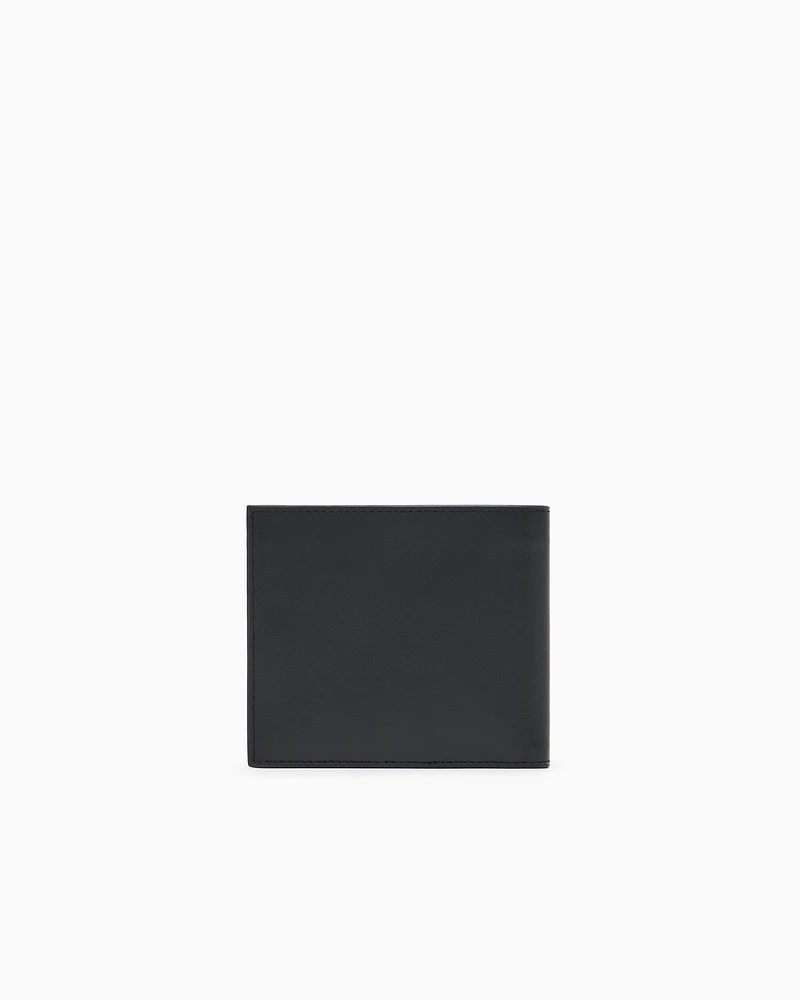 Armani Exchange - Leather Bifold Wallet, Man, Black, Size: TU