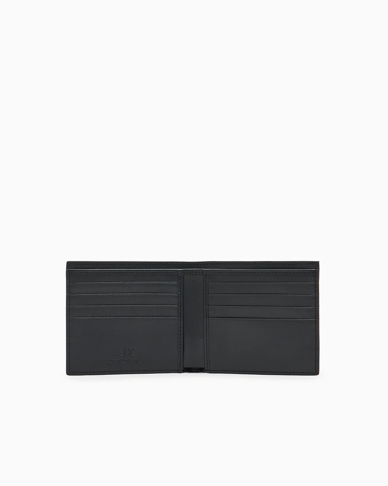 Armani Exchange - Leather Bifold Wallet, Man, Black, Size: TU