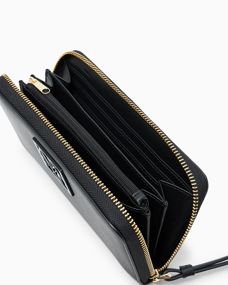 Armani Exchange -  Horizontal wallet with logo, Woman, Black, Size: TU