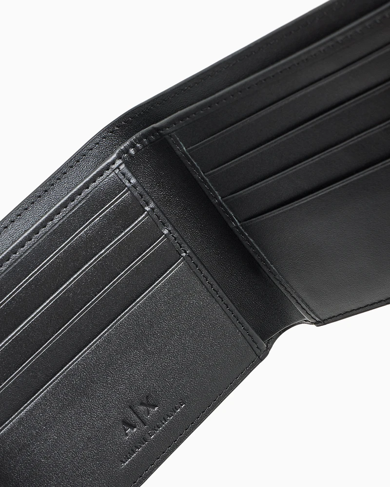 Armani Exchange - Leather Bifold Wallet, Man, Black, Size: TU