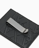 Armani Exchange - ASV Card Holder with Money Clip, Man, Black, Size: TU