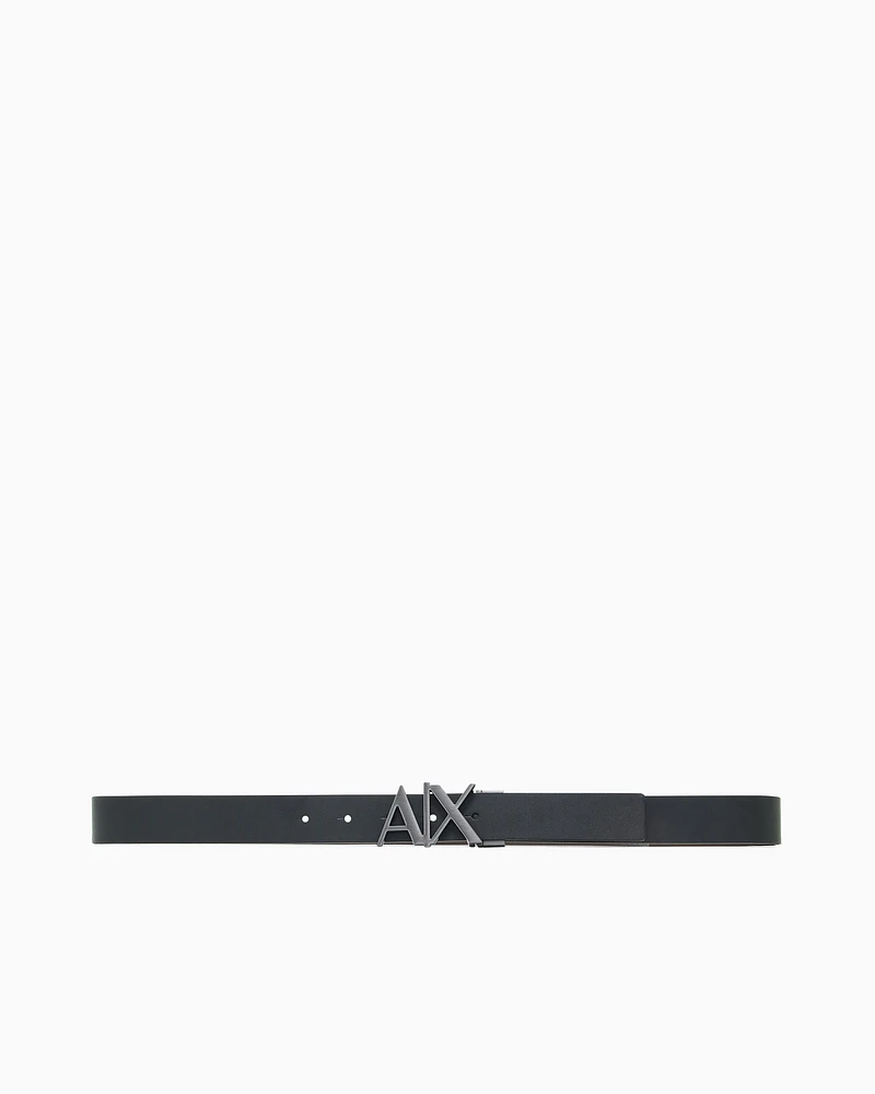 Armani Exchange - Double-sided leather belt, Man, Black, Size: