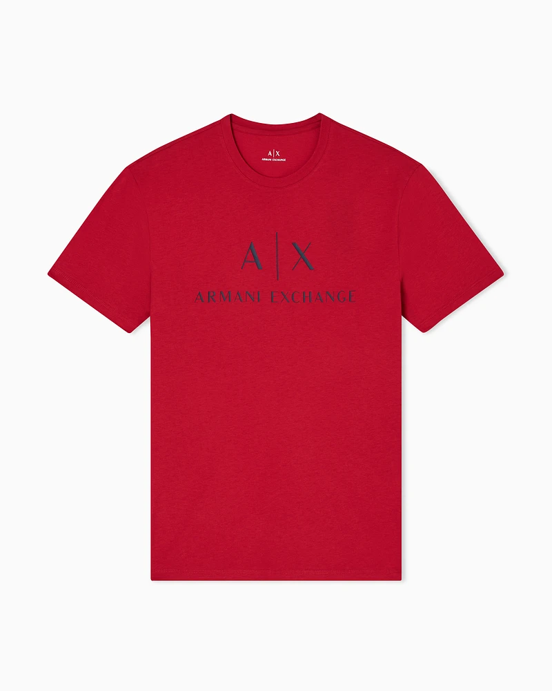 Armani Exchange - Slim fit jersey T-shirt with logo, Man, Red, Size: