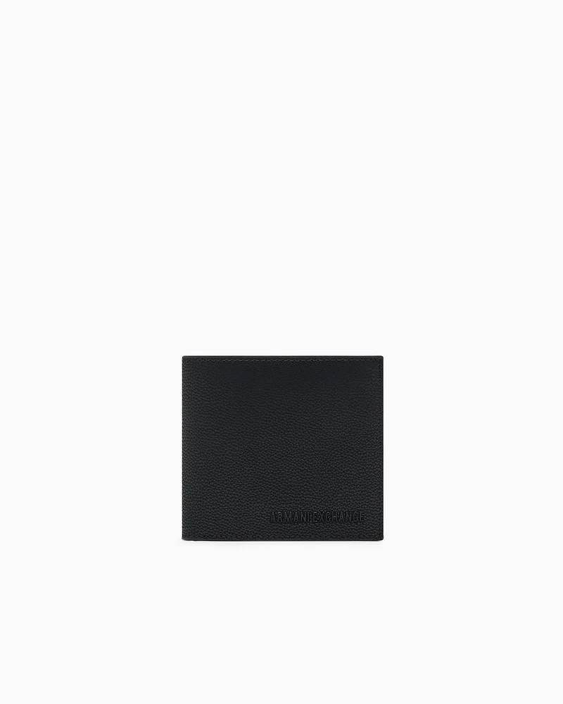 Armani Exchange - SLIM BLACK BOOK WALLET, Man, Black, Size: TU